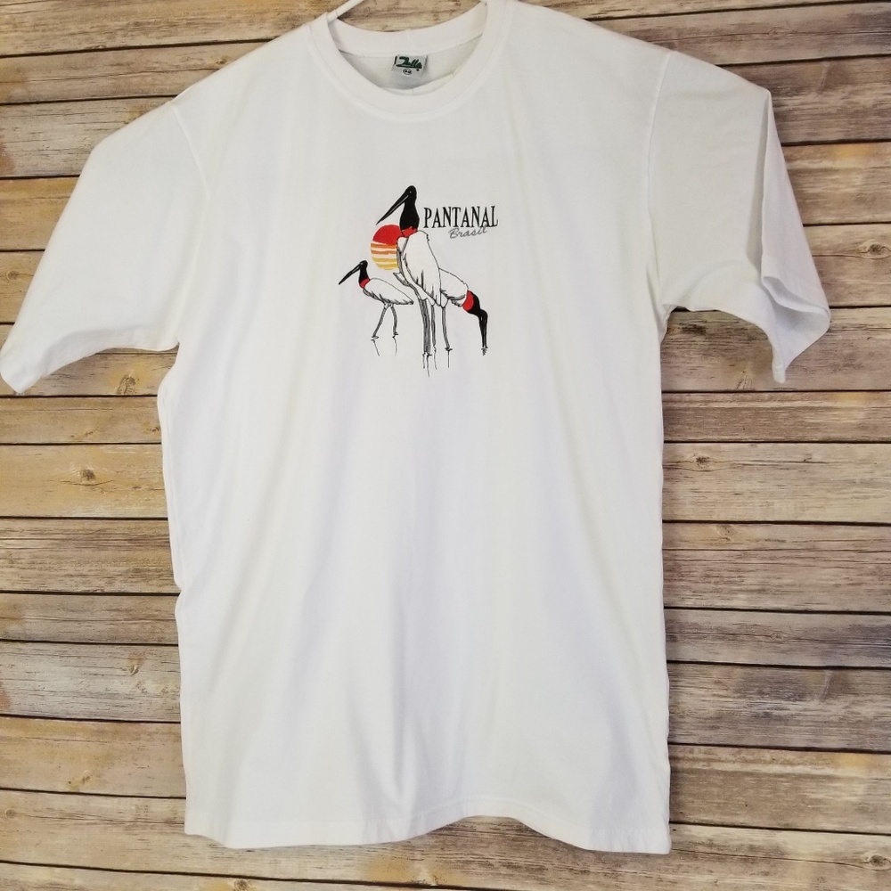 Brasil Heavily Embroidered Panatal Cranes Sz L